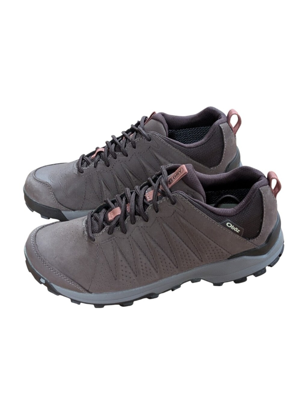 Oboz Womens Sypes Low Leather B-DRY Hiking Shoes Peppercorn Size 9 - Picture 13 of 13